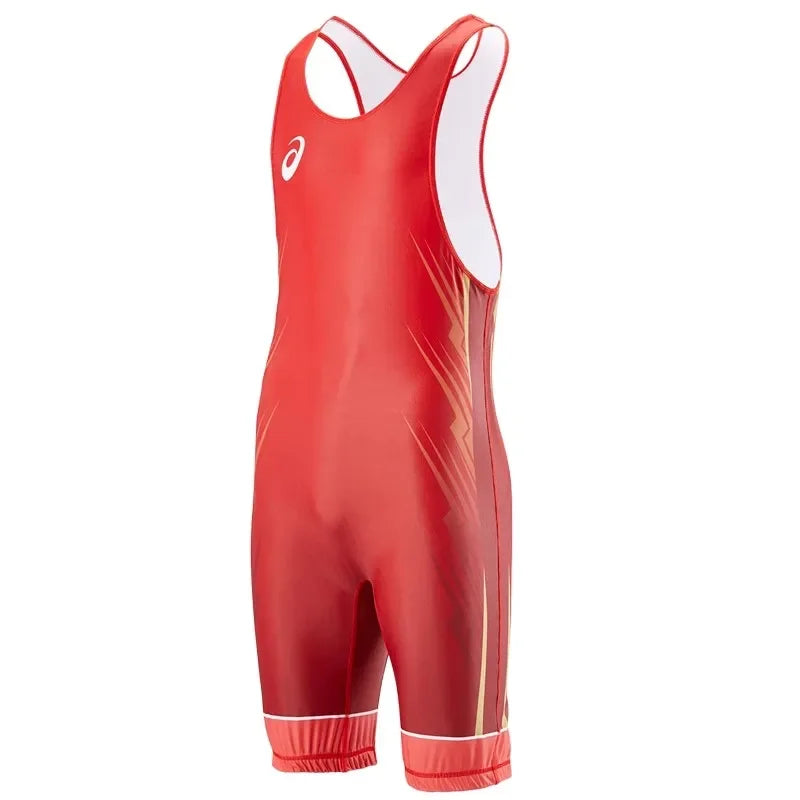 wrestling singlet (blue / red)