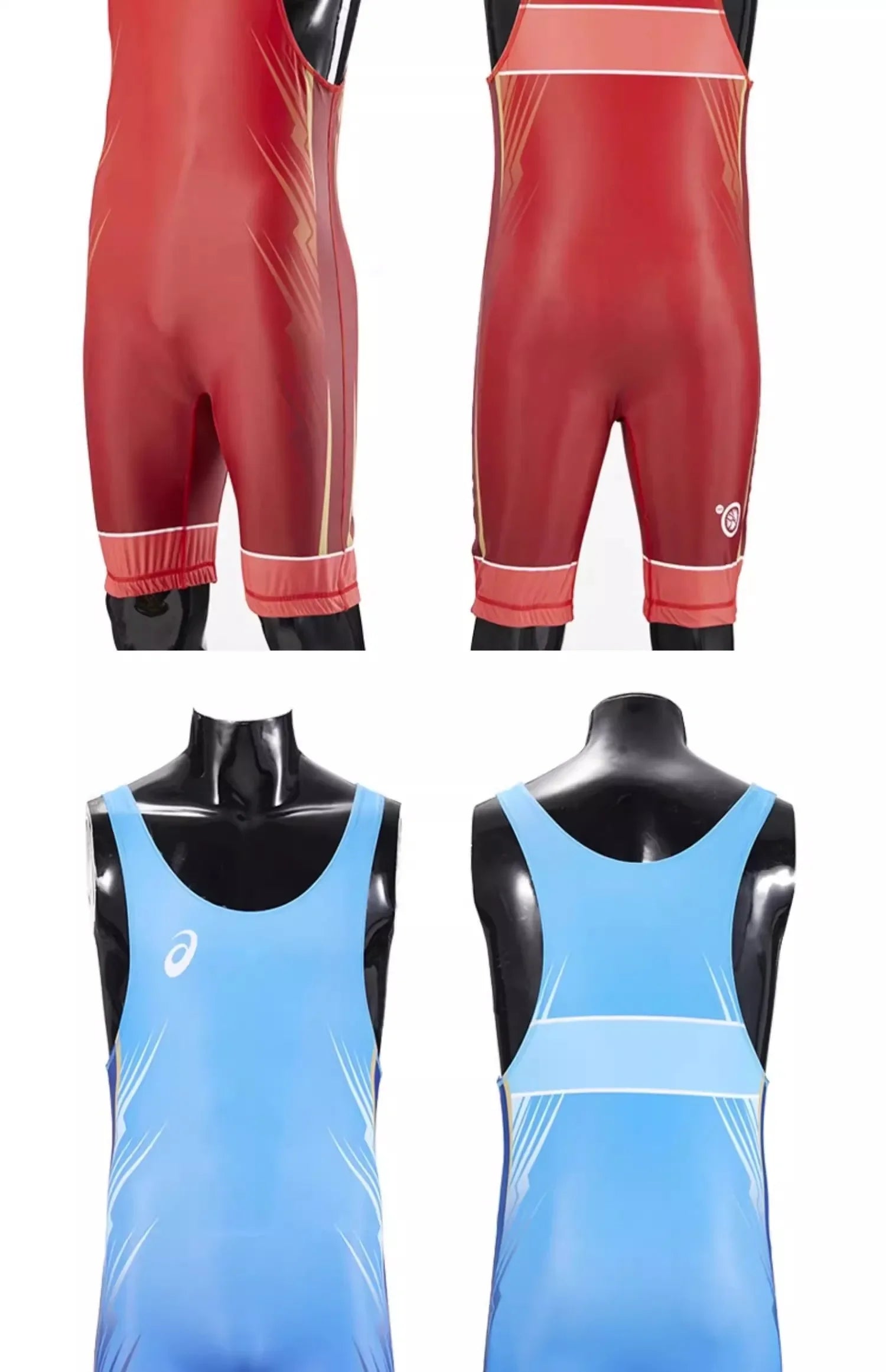 wrestling singlet (blue / red)
